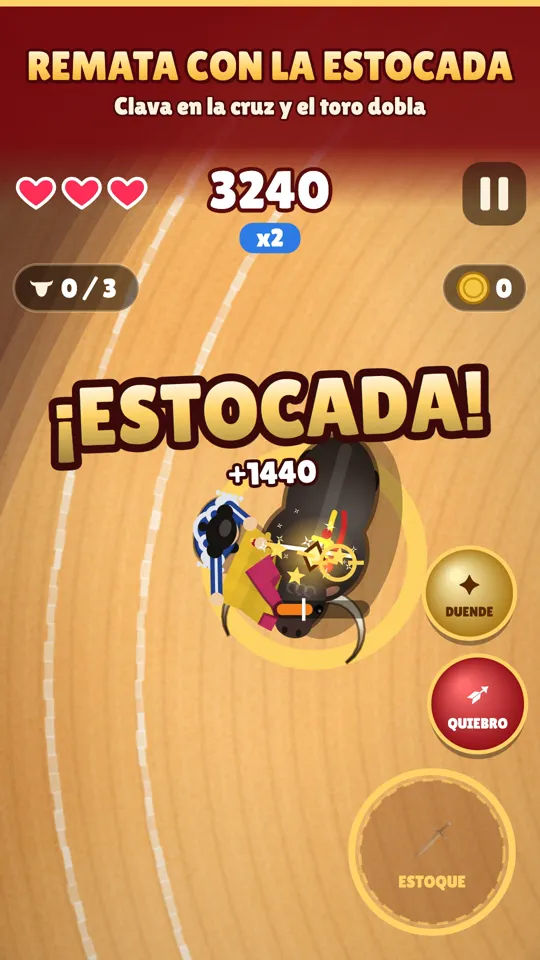 Remata con la estocada en la cruz