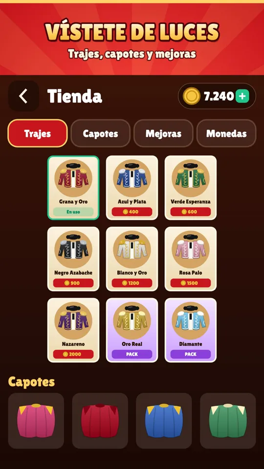 Tienda de trajes de luces y capotes